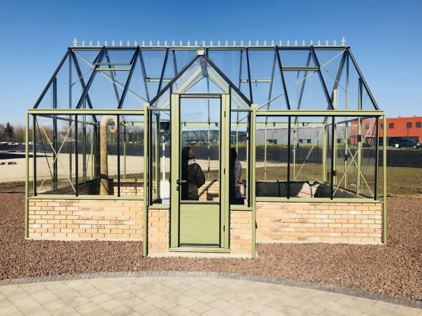 Pavillon de culture au style victorien sur muret - Structure aluminium - Victorian Mur Victorian (Vue 4)