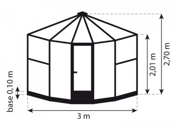 Serre décorative hexagonale - Structure aluminium - Euro Rondon Victorian (Vue 14)