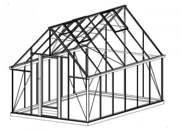 Serre victorienne classique pentes prononcées - Structure aluminium - Euro Rustiq Victorian (Vue 8)