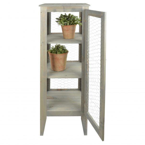 Armoire de jardin en pin gris (Vue 0)