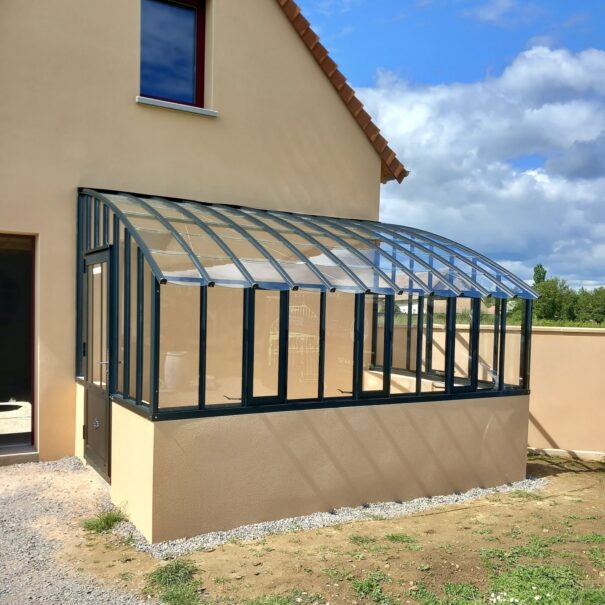 Serre à l'ancienne monopente sur muret - Verre / Aluminium - Éléonore sur Muret (Vue 9)