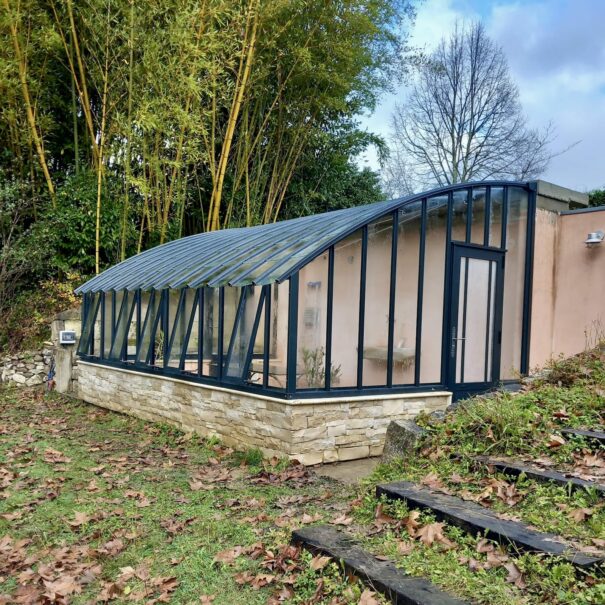 Serre à l'ancienne monopente sur muret - Verre / Aluminium - Éléonore sur Muret (Vue 11)
