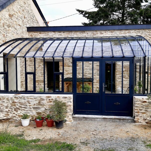 Serre à l'ancienne monopente sur muret - Verre / Aluminium - Éléonore sur Muret (Vue 17)