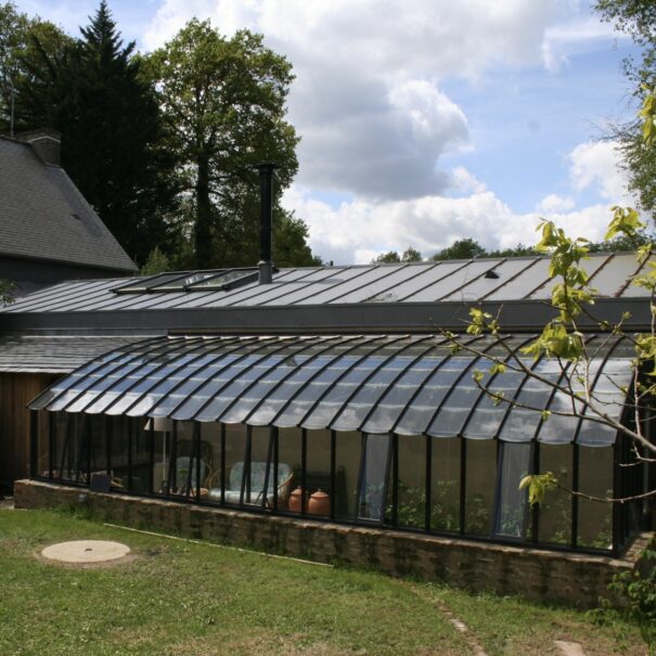 Serre à l'ancienne monopente sur muret - Verre / Aluminium - Éléonore sur Muret (Vue 8)