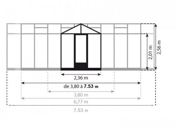 Serre d’ornement Orangerie classique - Structure aluminium - Euro T Classic Alu (Vue 4)