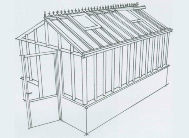 Verrière anglaise double pente sur muret - Structure aluminium - Euro Gothic Victorian (Vue 14)