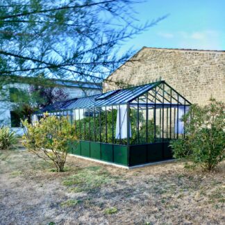 Serre de jardin victorienne autonome soubassement - Structure aluminium - Euro Maxi Retro Victorian (Vue 0)