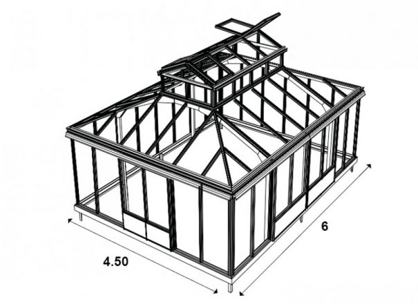 Serre d’agrément Orangerie - Structure aluminium - Euro Royal (Vue 12)