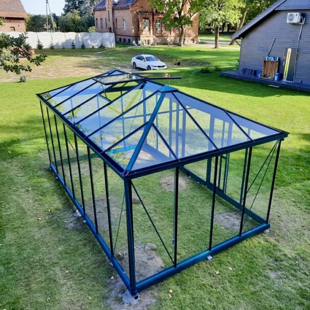 Serre pyramide étirée style Victorien - Structure aluminium - Euro Pyra Stretched Victorian (Vue 1)