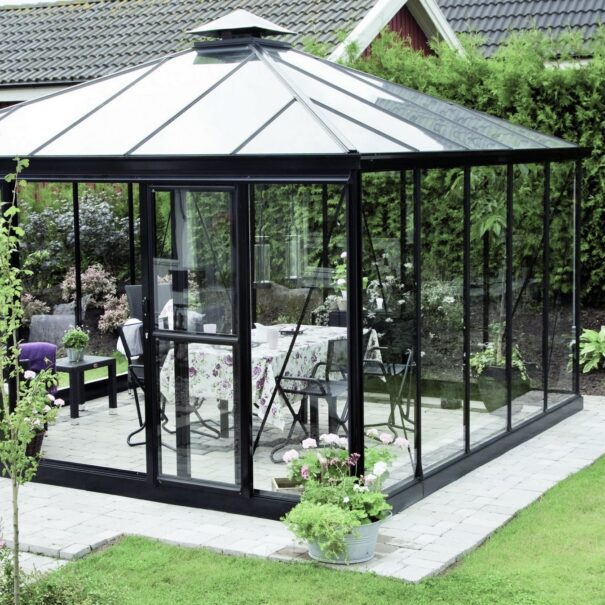 Serre quatre pentes style Victorien - Structure aluminium - Euro Pyra Victorian (Vue 6)