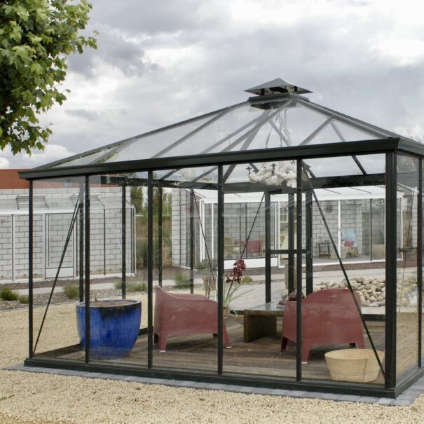 Serre quatre pentes style Victorien - Structure aluminium - Euro Pyra Victorian (Vue 9)