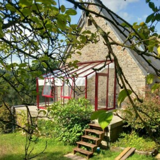 Serre de jardin à l'ancienne adossée - Structure aluminium - Hortense Classique (Vue 0)