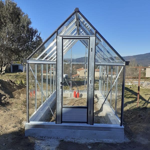 serre aluminium euro rustiq - vue 2 Serre de jardin classique pentes prononcées - Structure aluminium - Euro Rustiq BEST-SELLER (Vue 4)