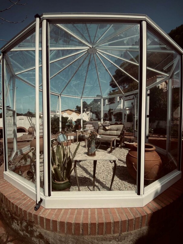 Kiosque de jardin hexagonal - Structure aluminium - Euro Rondon Alu (Vue 1)