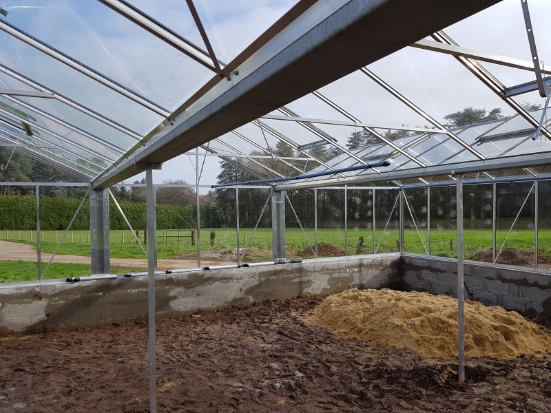 Serre de jardin fondation alu polycarbonate tente abri plante jardinage 7,7m³ 