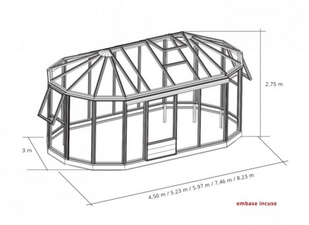 Kiosque de jardin style Victorien - Structure aluminium - Euro Exotic Victorian (Vue 9)