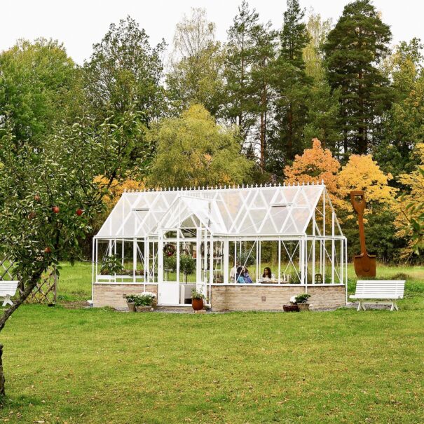 Pavillon de culture au style victorien sur muret - Structure aluminium - Victorian Mur Victorian (Vue 2)