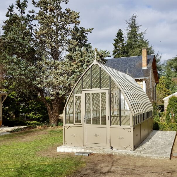 Serre à l'ancienne style fer forgé avec soubassement - Verre / Aluminium - Eugénie Soubassement (Vue 17)