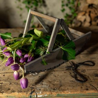 Panier cueillette de fleurs en bois (Vue 0)