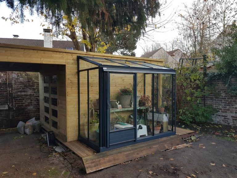 Serre de culture victorienne adossée - Structure aluminium - Euro Midi Victorian (Vue 7)