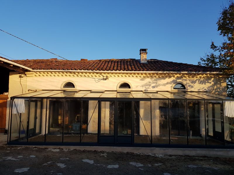 Réalisation d'une serre adossée - St Léon (31 – Haute-Garonne) vue 2