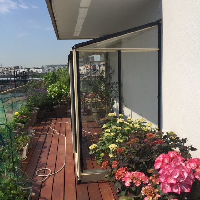 Réalisation d'une serre adossée en aluminium - Paris (75 - Ile de France) vue 2