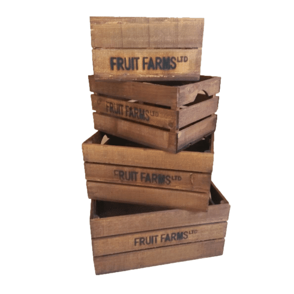 Cageots à fruits bois marron (Vue 0)