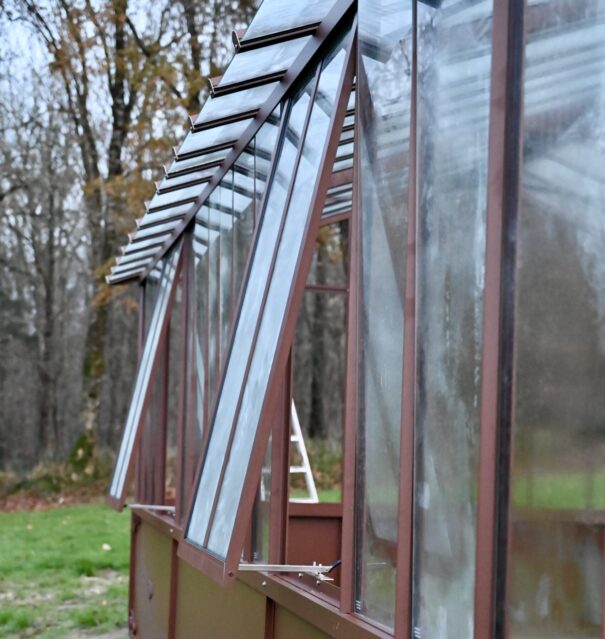 Serre en verre sur muret double pente - Structure aluminium - Joséphine sur Muret (Vue 22)