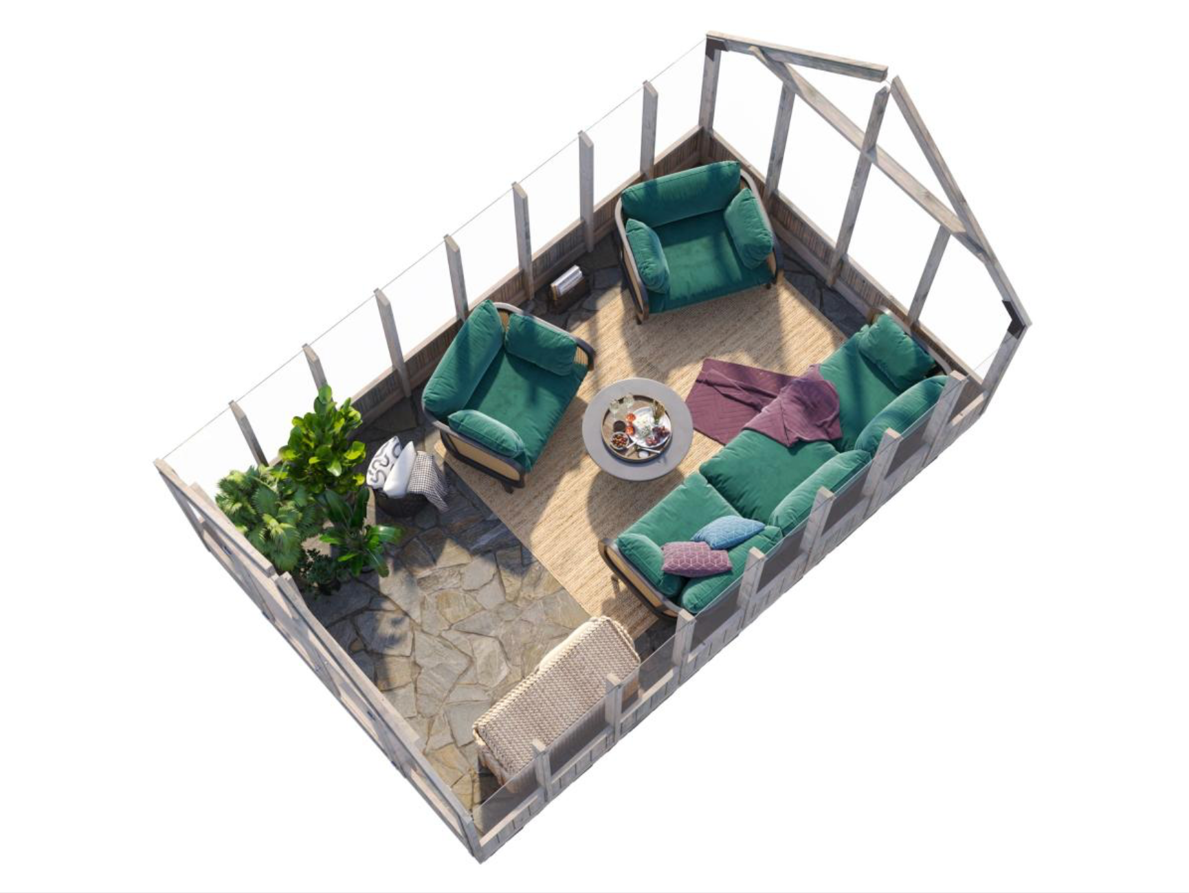 Serre classique indépendante - Structure bois - Serre EMILIA 13.8m² - PALMAKO (Vue 7)