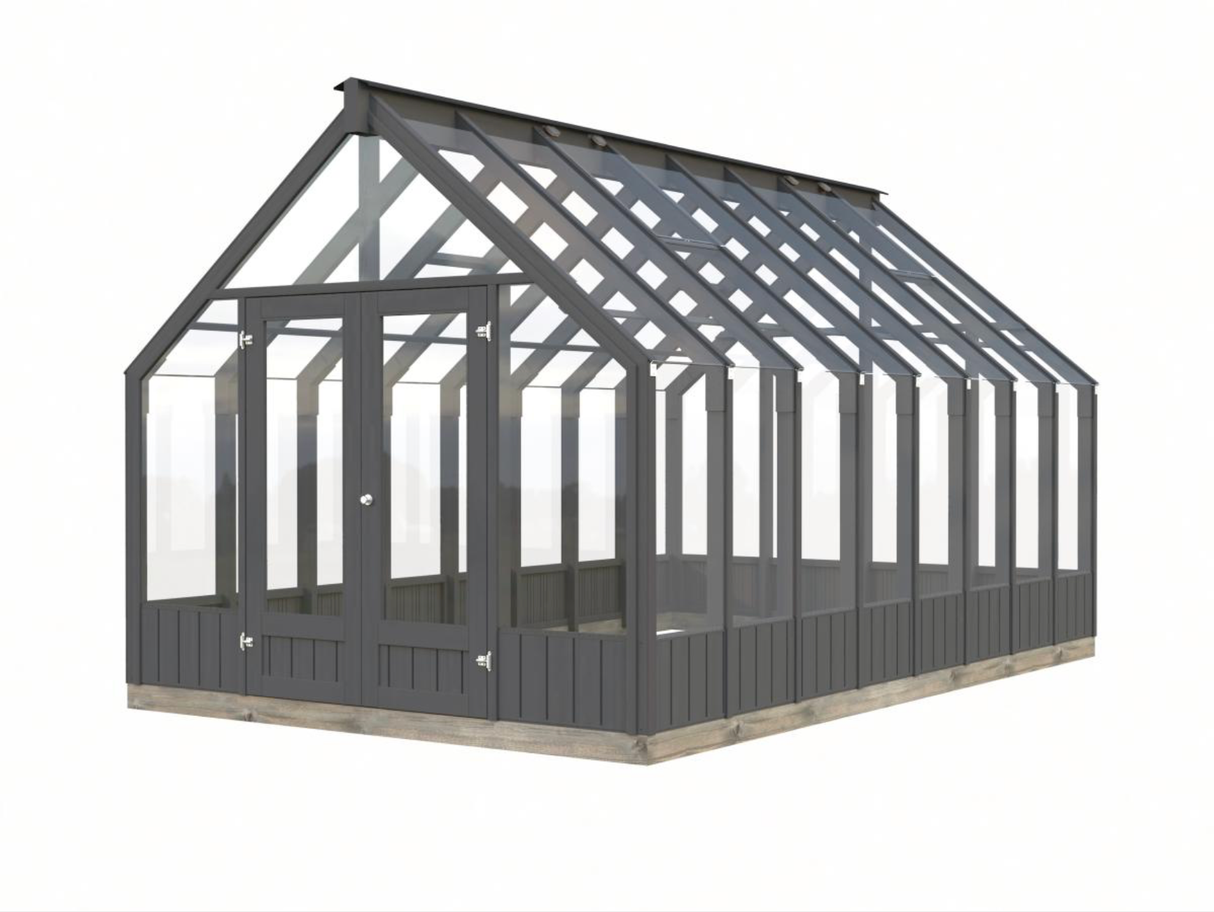 Serre classique indépendante - Structure bois - Serre EMILIA 13.8m² - PALMAKO (Vue 4)