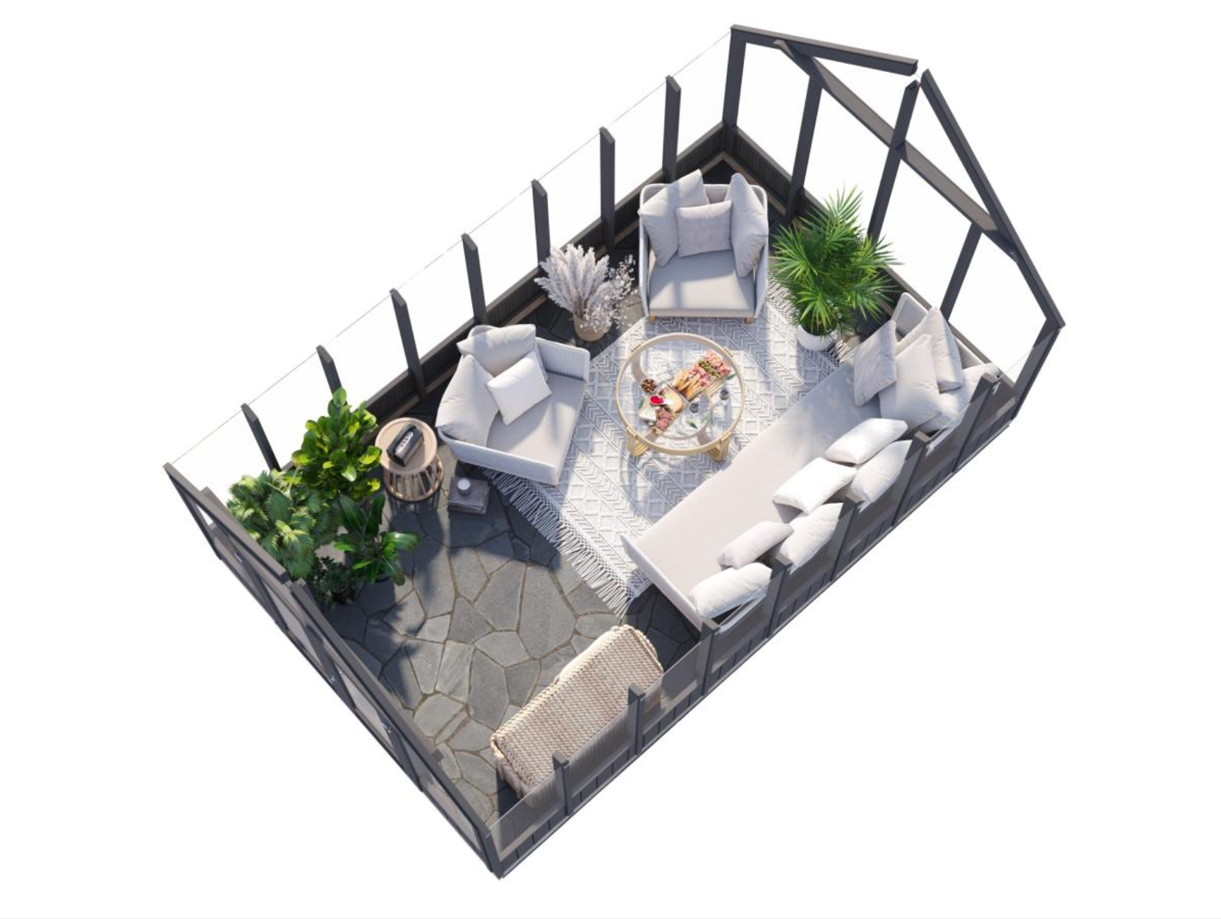 Serre classique indépendante - Structure bois - Serre EMILIA 13.8m² - PALMAKO (Vue 6)