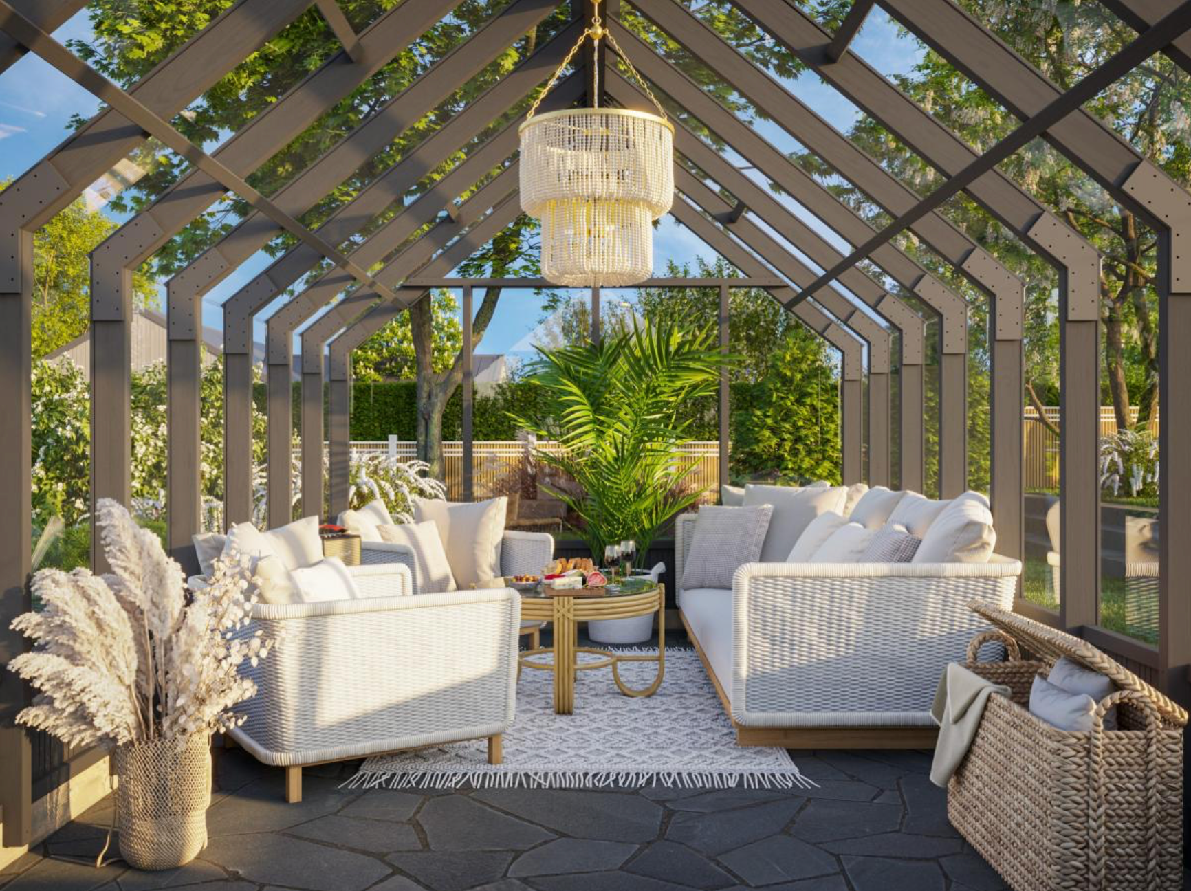 Serre classique indépendante - Structure bois - Serre EMILIA 13.8m² - PALMAKO (Vue 2)