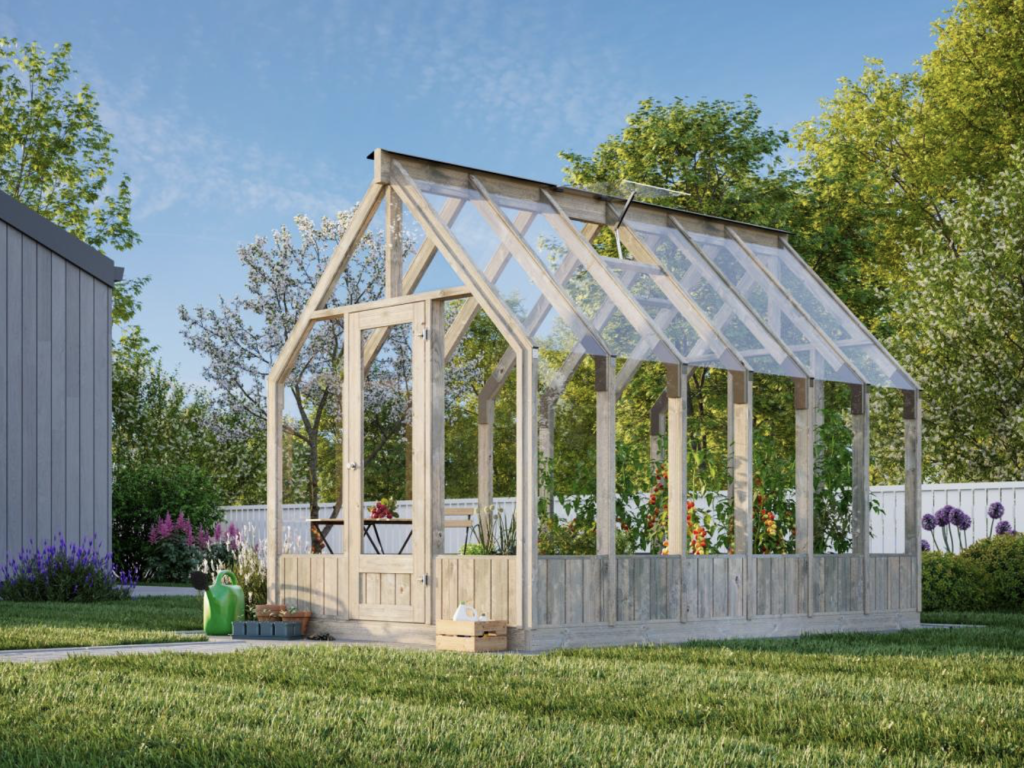 Serre de culture indépendante - Structure bois - Serre EMILIA 8.2m² - PALMAKO (Vue 0)