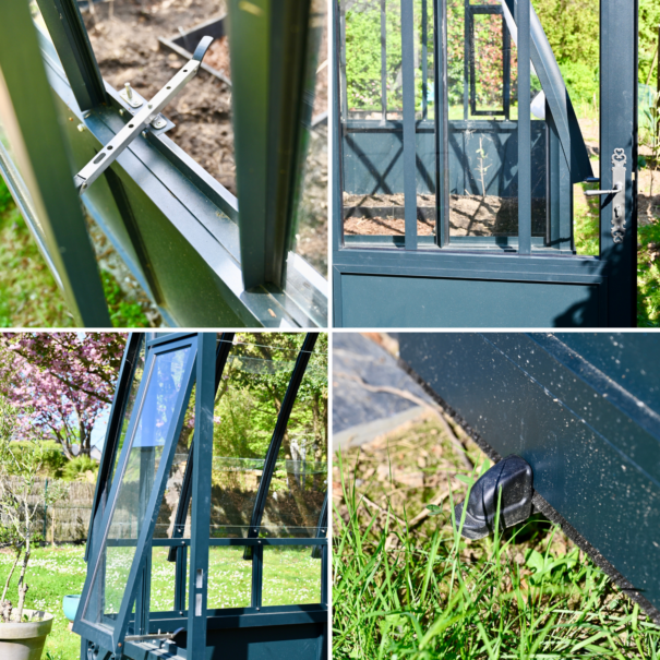 Serre de jardin en verre à l'ancienne style fer forgé sur muret - Structure aluminium - Eugénie sur Muret (Vue 10)
