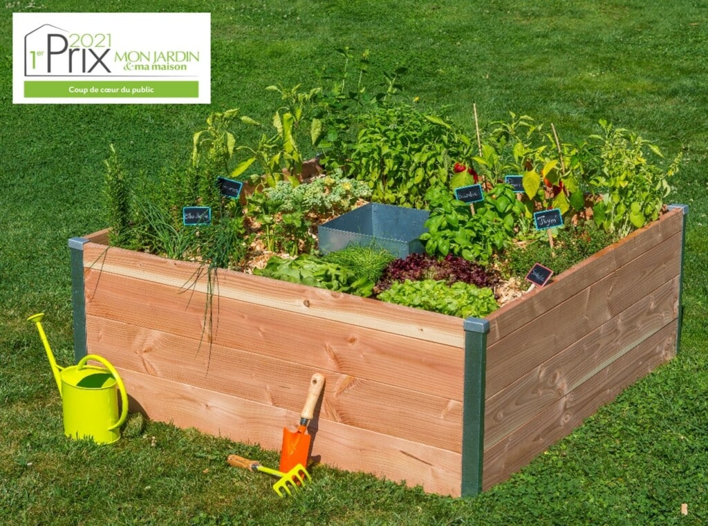 Potager autonome keyhole garden petit modèle - 120x115cm - Mon petit potager (Vue 0)