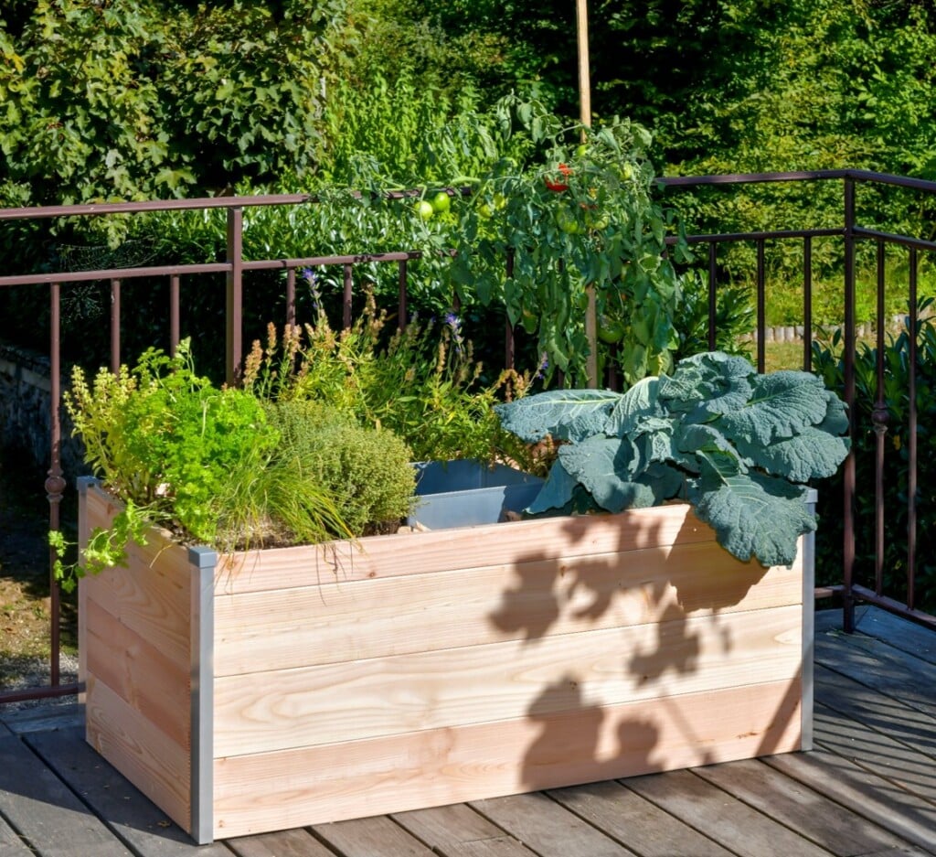 Potager autonome keyhole garden terrasse - 115x60x48cm - Mon petit potager (Vue 0)