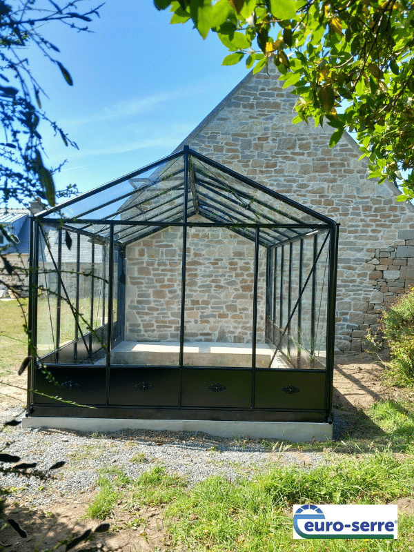 Projet d'une serre de jardin victorienne autonome soubassement - Structure aluminium - Trebeurden (22-Côtes-d'Armor) Vue 4