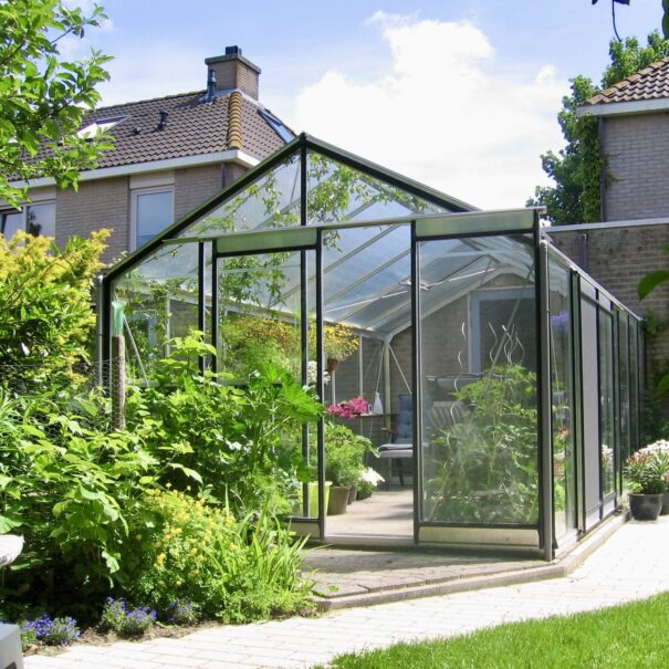 Serre de culture en verre - Double pente - Structure aluminium - ACD Parois droites (Vue 4)