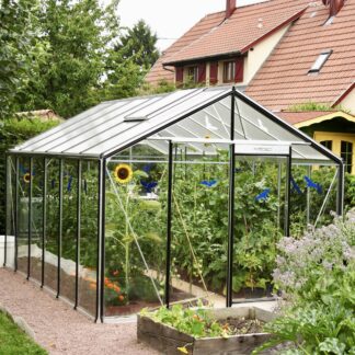 Serre de culture en verre - Double pente - Structure aluminium - ACD Parois droites (Vue 9)