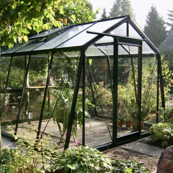 Serre de culture en verre - Double pente - Structure aluminium - ACD Parois obliques (Vue 2)