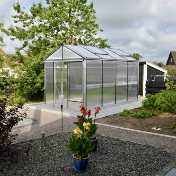 Serre de culture classique robuste - Structure aluminium - Polycarbonate - Euro Maxi Alu Polycarbonate (Vue 1)