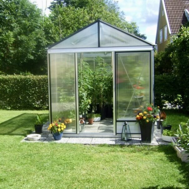 Serre de culture classique robuste - Structure aluminium - Polycarbonate - Euro Maxi Alu Polycarbonate (Vue 0)