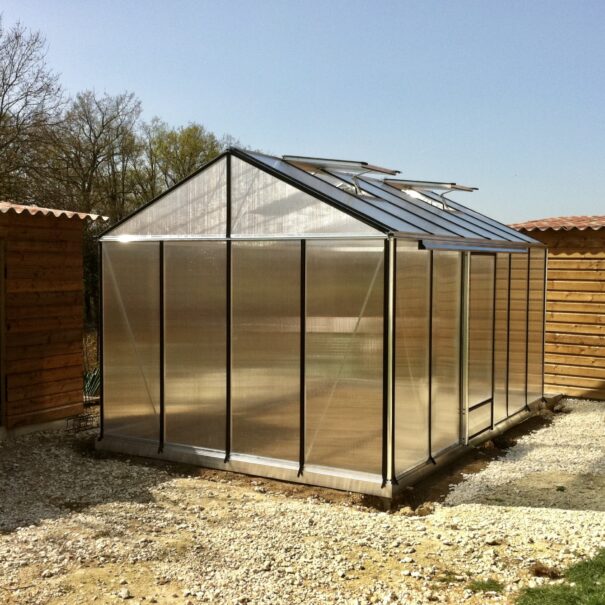 Serre de culture classique robuste - Structure aluminium - Polycarbonate - Euro Maxi Alu Polycarbonate (Vue 3)